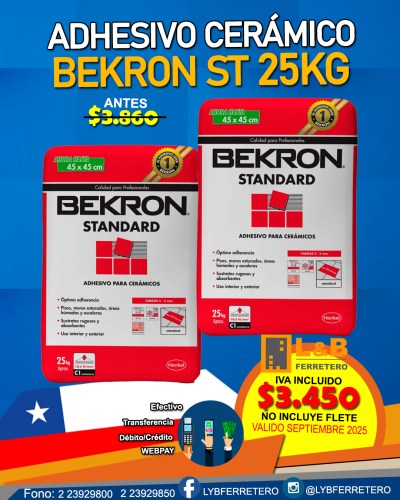 Bekron Estandar Saco 25kg 