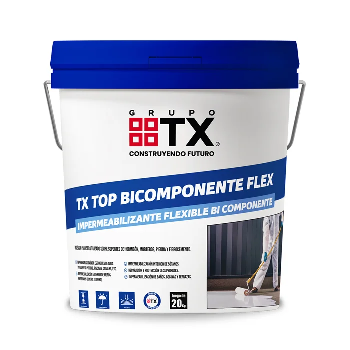 IMPERMEABILIZANTE TX TOP BICOMPONENTE FLEX GRIS TN 20KG