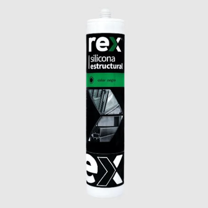 SILICONA REX NEUTRA NEGRO CARTUCHO 300ML