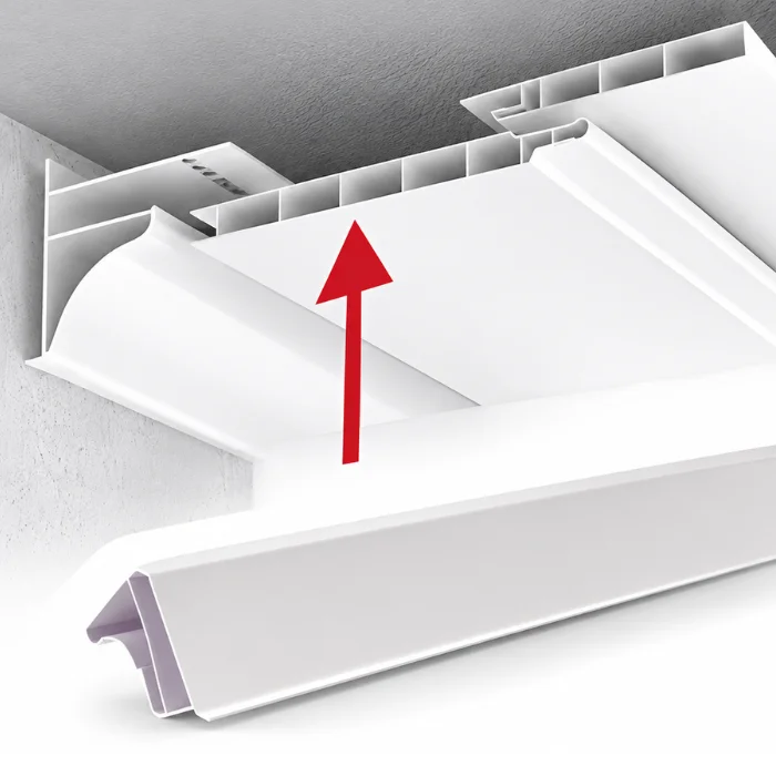 PERFIL CIELO PVC CORNISA BLANCO MATE 4,75M - Image 2