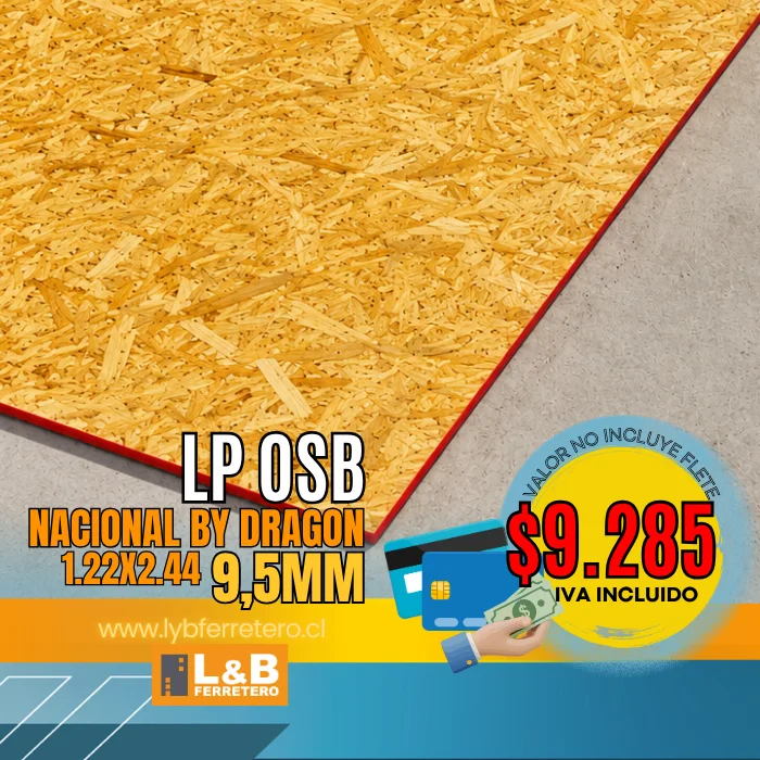 OSB LP DRAGON 9,5MM 1.22 X 2,44 Nacional