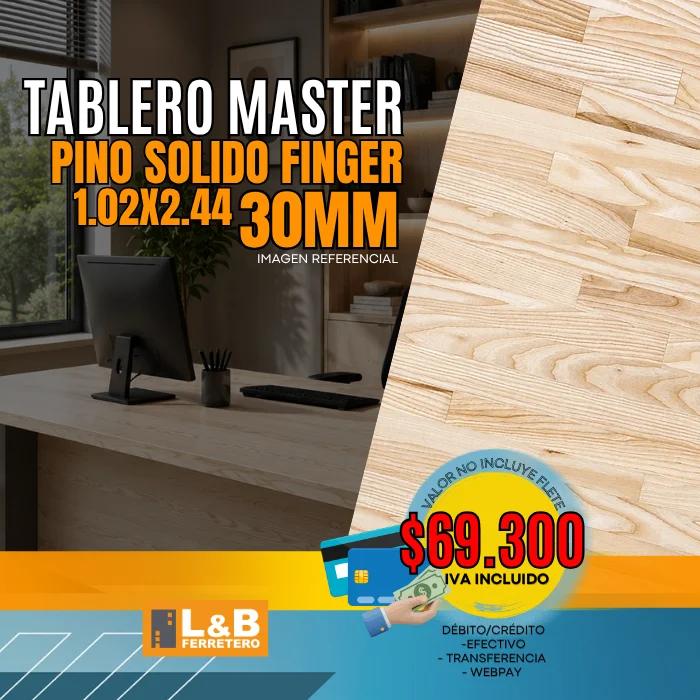 Terciado Master Pine Finger 30mm 1,002x2440