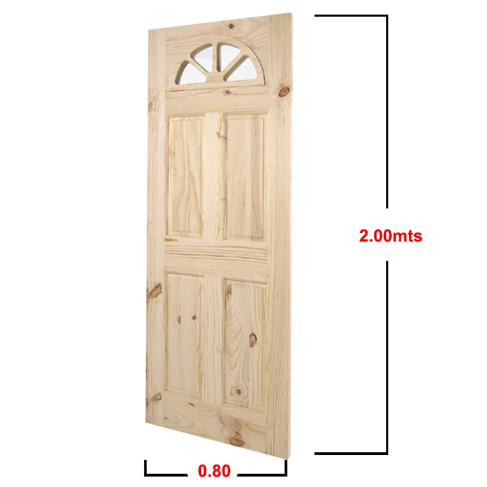 Puerta Solida Pino Radiata Asturiana Rustika  080x2.00 Mts