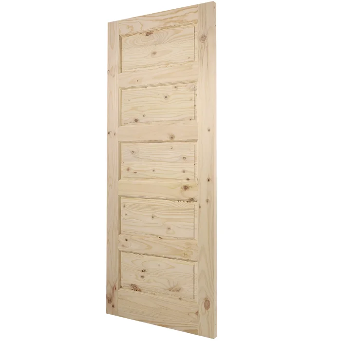 Puerta Solida Pino Radiata FIVE PANEL 075x2.00 Mts