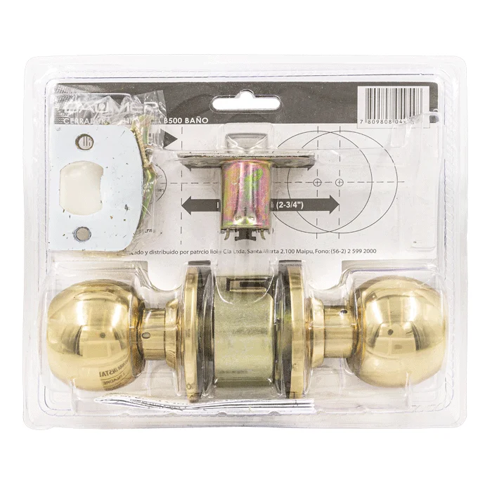 Cerradura  Baño Bronce Brillante MOD.B-500
