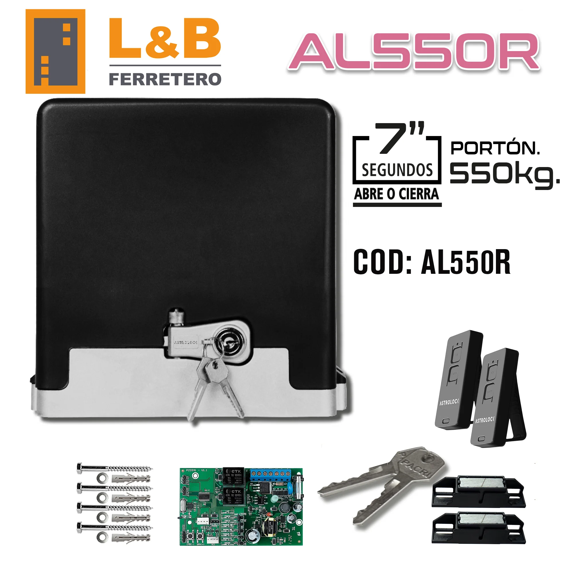 MOTOR PORTON ELECTRICO STD AL550R  550KG