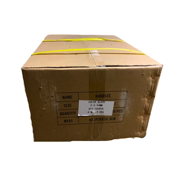 Caja 100 Unidades Tirador MADRID Negro 96MM Genérica