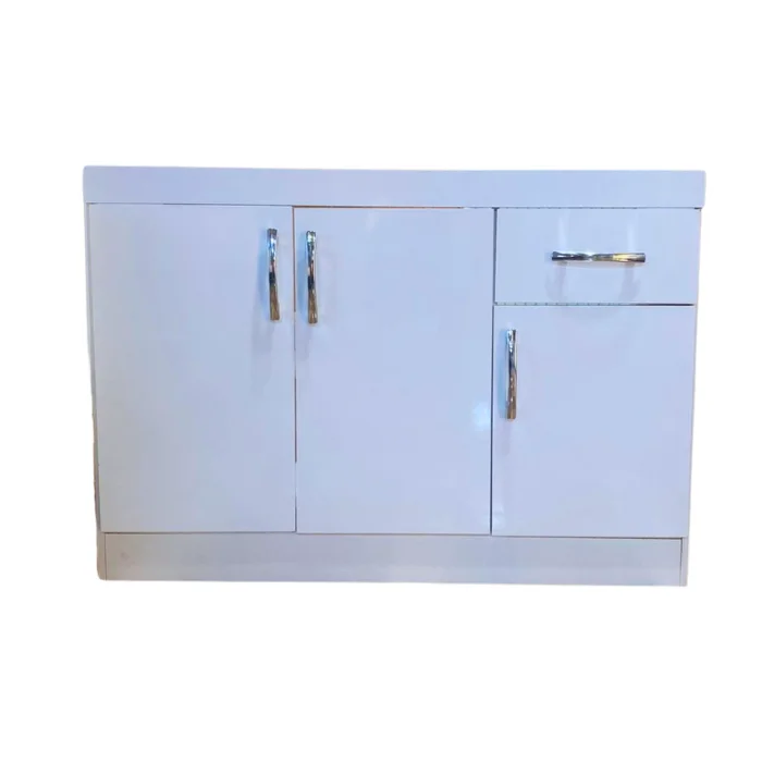 Mueble Lavaplatos Blanco Brillo 3puertas 1Cajon 1,18Mts