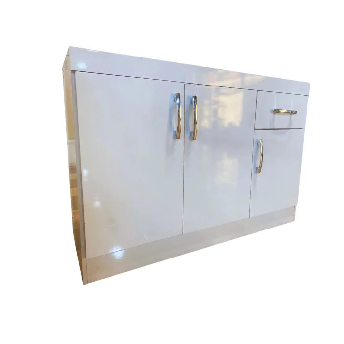 Mueble Lavaplatos Blanco Brillo 3puertas 1Cajon 1,18Mts