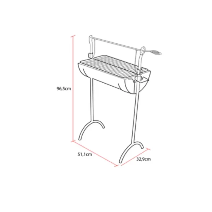 Parilla CRIOLLA con Tapa 54,3X96,5