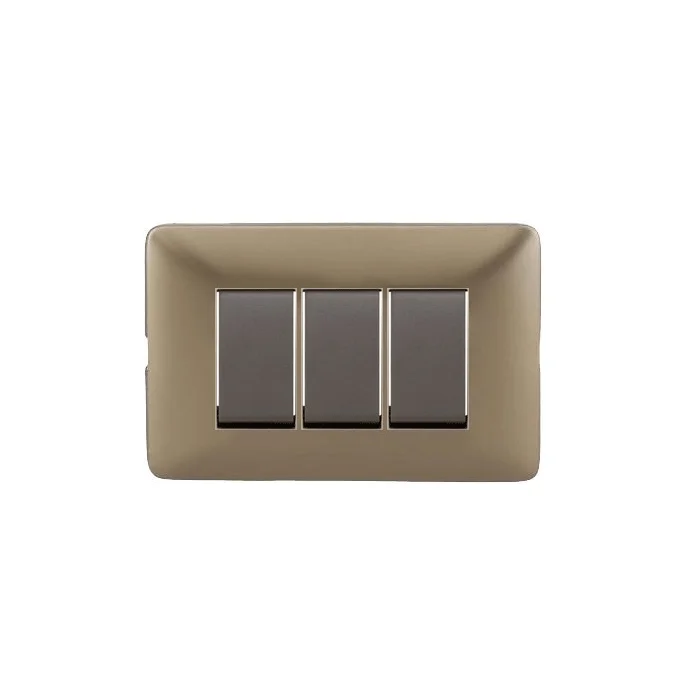 Interruptor Triple Color BRONCE TSOY