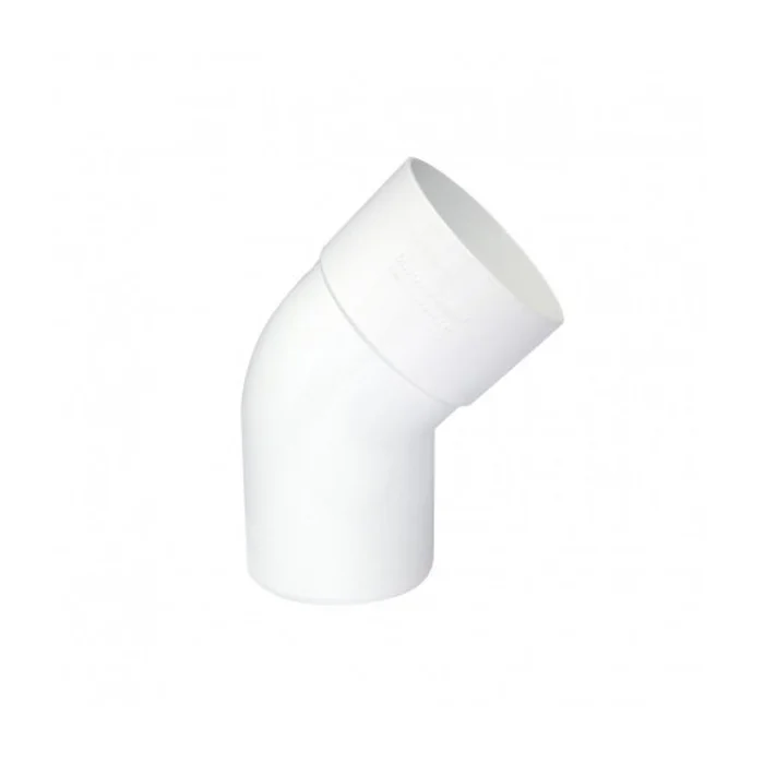 Codo Canaleta Macho / Hembra Blanco 80mm x 45º