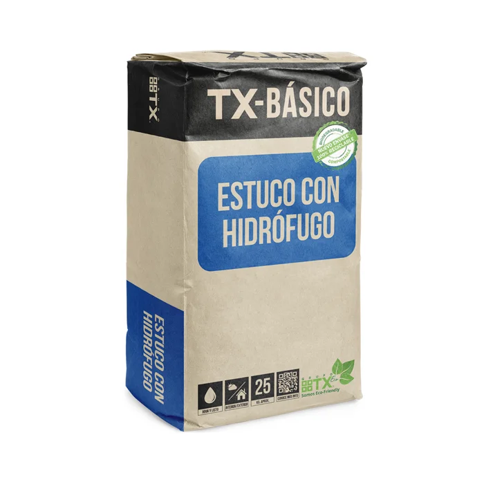 Estuco con Hidrofugo 25 Kg TX