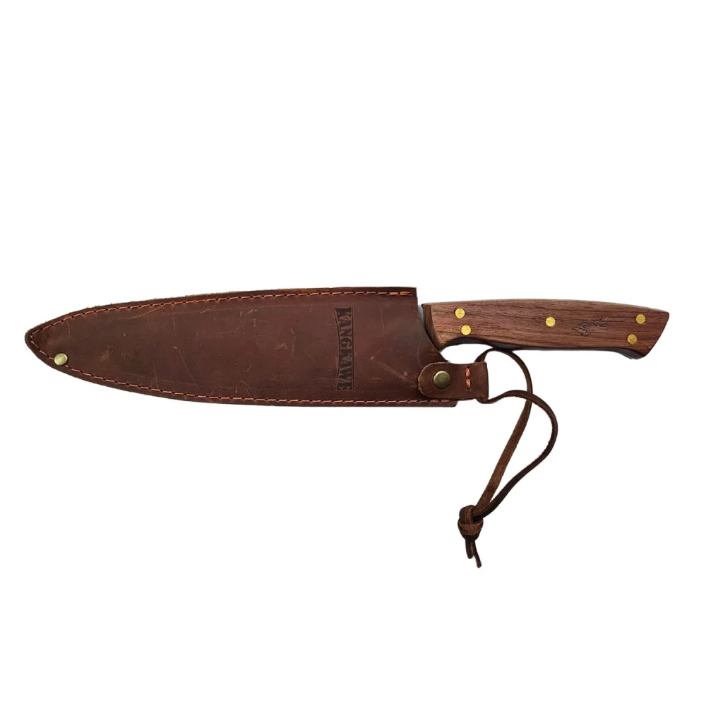 Cuchillo 8" Parrillero C/Funda Cuero Café