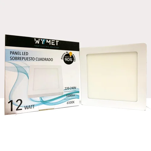 Panel Led Sobrepuesto Cuadrado 12W